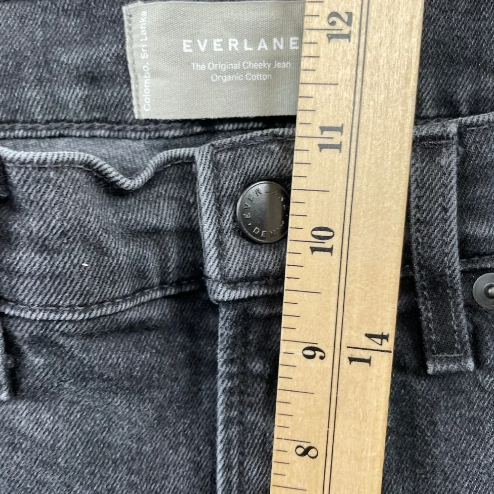 Everlane Jeans Womens 29 Black The Original Cheeky Jean Straight Crop Stretch